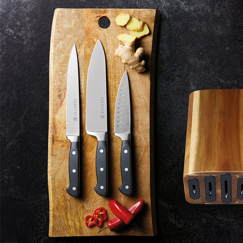 Edgekeeper Knife block with 5 knives, Wood-4