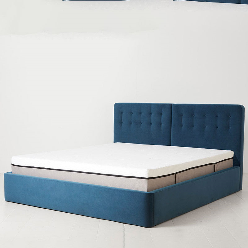 Bed 01 Velvet Super King Size Frame, Teal-0