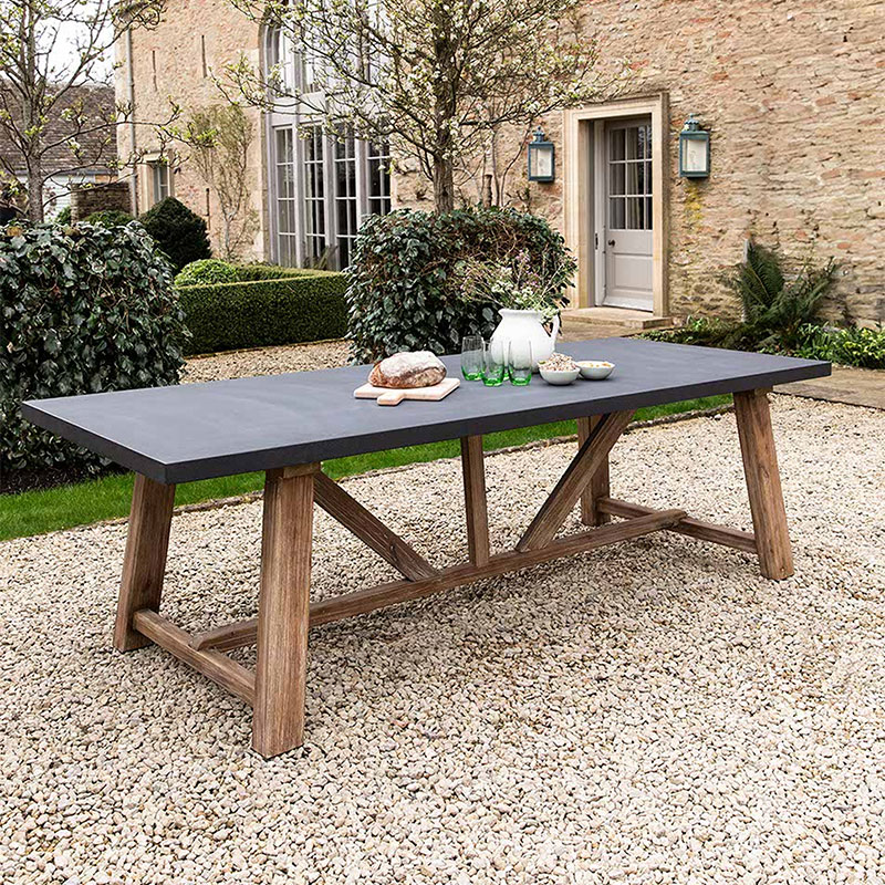 Chilford Dining Table, Grey & Natural-0