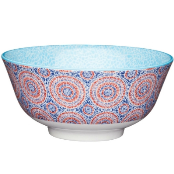 Mosaic Style Bowl, Blue & Red Ceramic-0