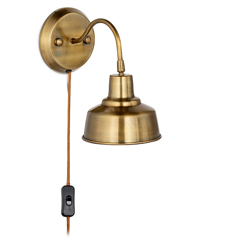 Nar Wall Lamp, H23.5cm, Antique Brass-1