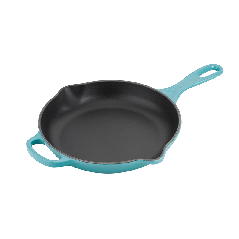 Signature Cast Iron Round skillet, 23cm, Teal-0