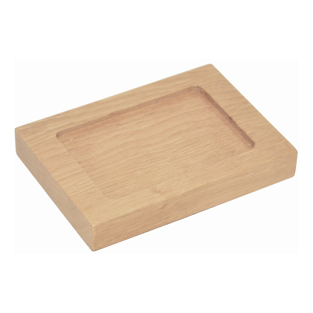 Mezza Soap dish, H2 x W13 x D9.5cm, Oak-0