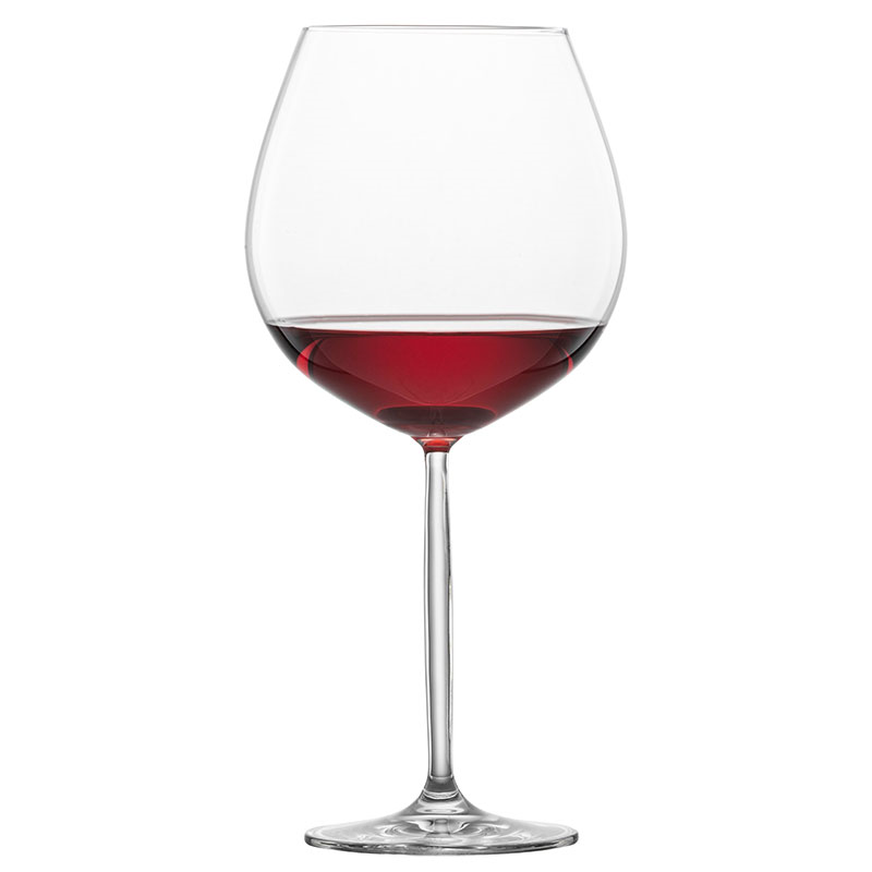 Muse Set of 4 Burgundy Glasses, 840ml, Clear-1