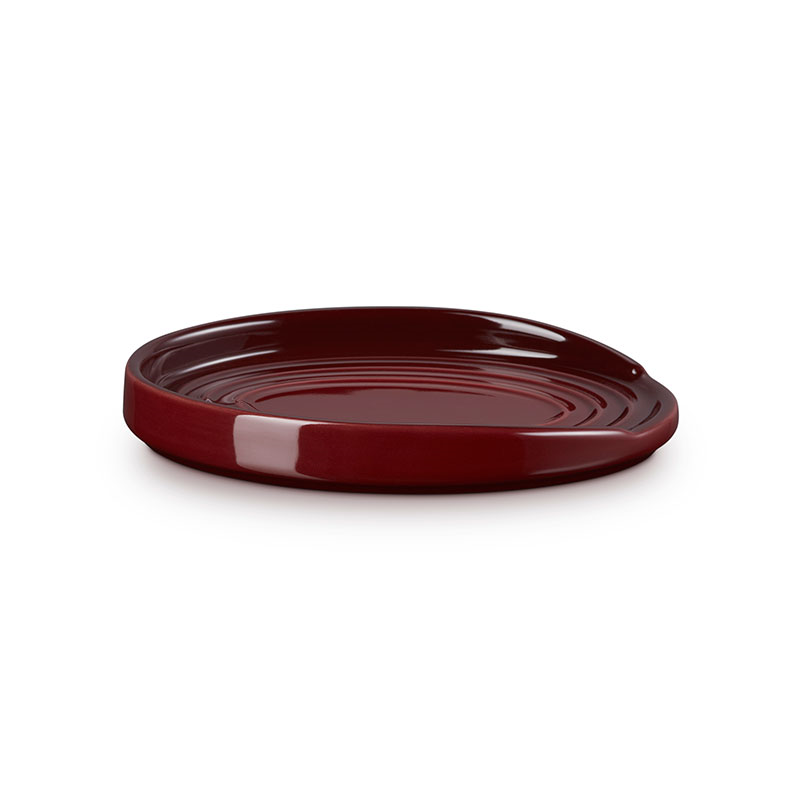 Stoneware Oval Spoon Rest, Garnet-1