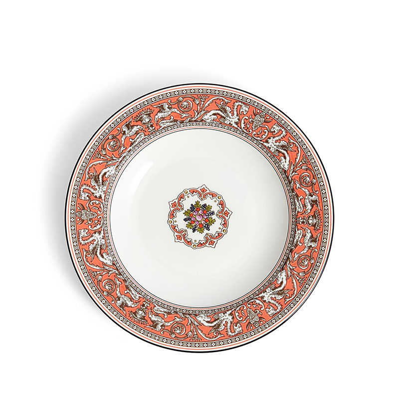 Florentine Plate, D27.3cm, Salmon-2