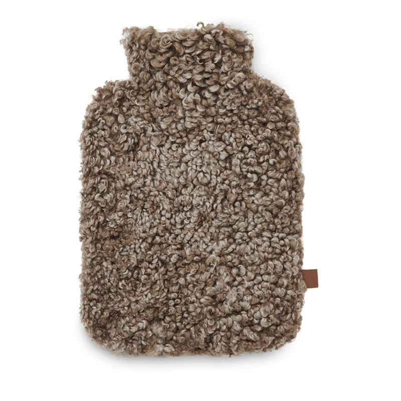 Tussock Sheepskin Hot Water Bottle, Brown-1