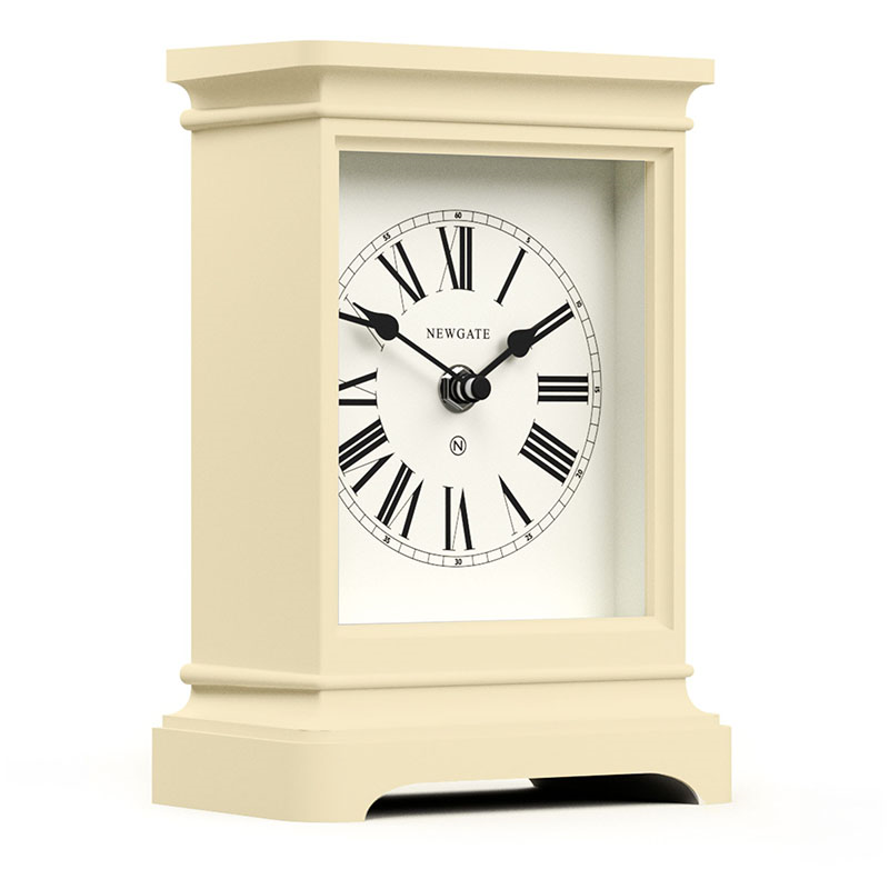 Time Lord Mantel Clock, 21.9cm, Linen White-3