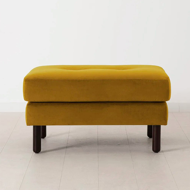 Model 04 Ottoman, Velvet Mustard-0