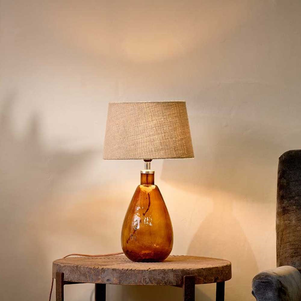 Baba Glass Lamp, H31cm, Burnt Orange-0