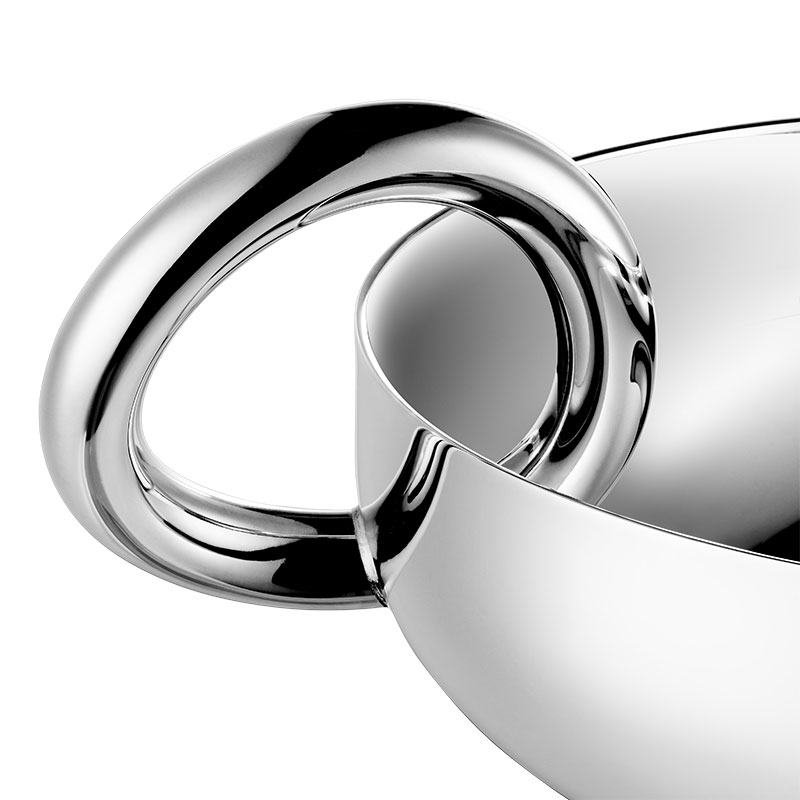 Vertigo Bowl with bangle, 12cm, Christofle Silver-2