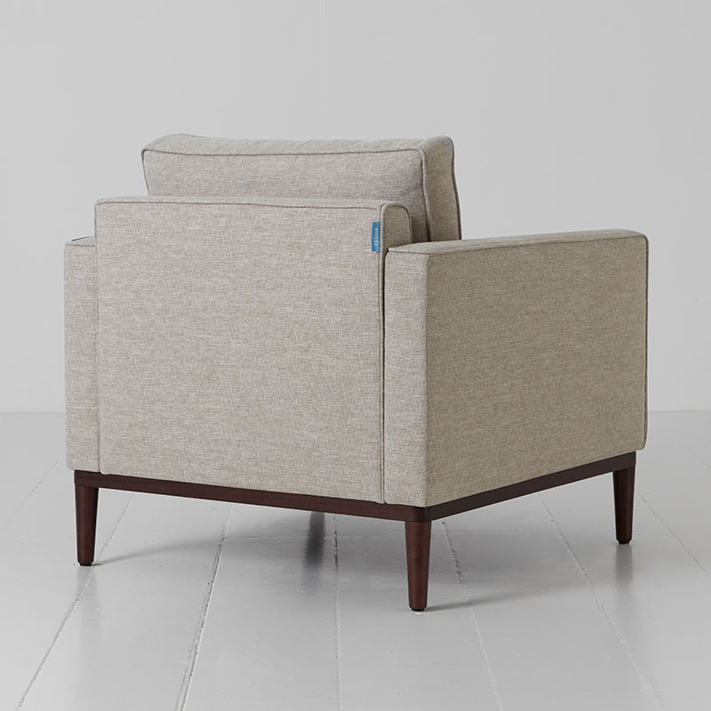 Model 02 Linen Armchair, Pumice-2