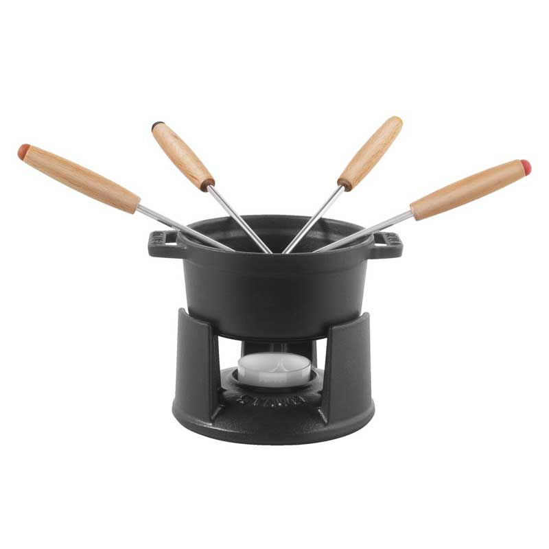 Mini fondue set, 10cm, Black-2