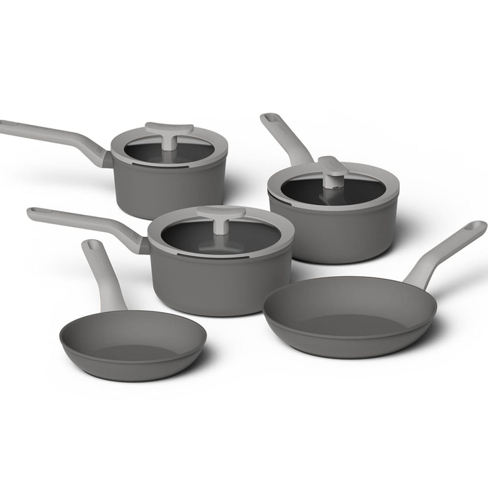 Leo, 5 Piece Cookware Set, Grey-0