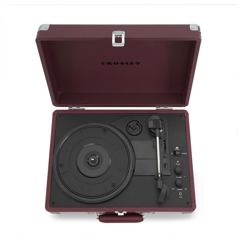 Cruiser Deluxe Plus Portable Turntable, Burgundy-2