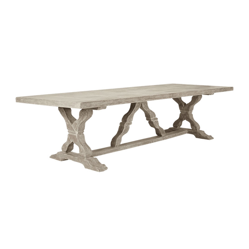 Conisbrough Dining table, L100 x W260 x H75cm, Grey-0