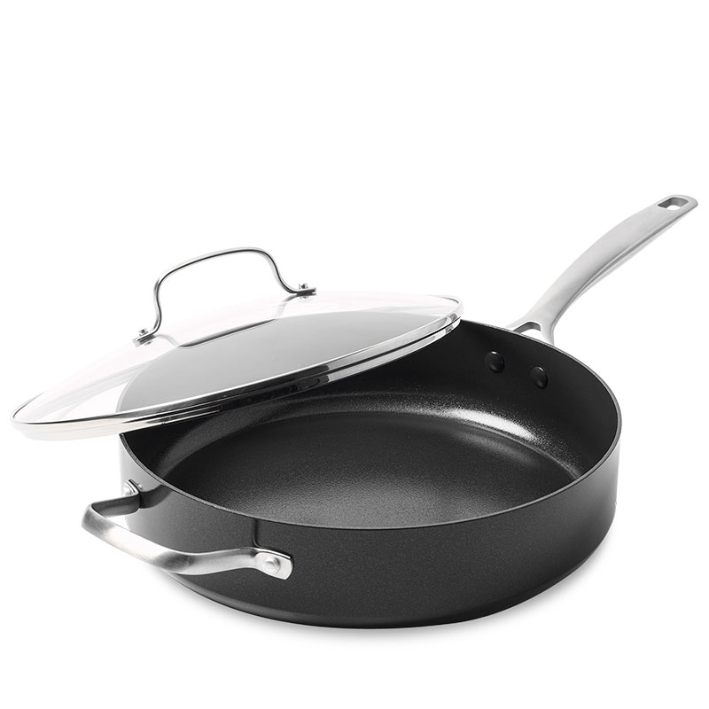 Copenhagen Non-Stick Skillet with Lid, 24, Black-0