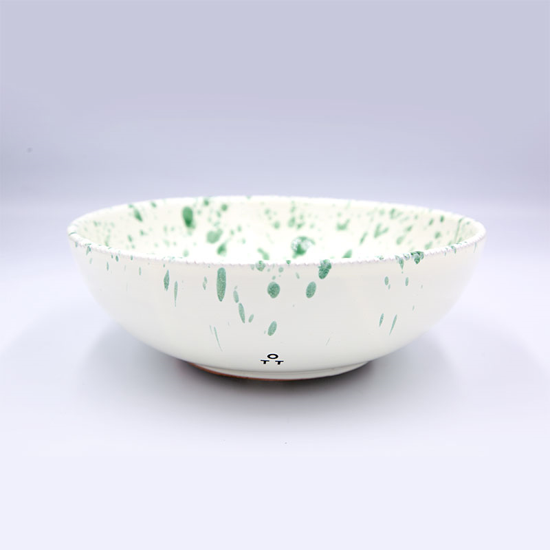 Splatter Pasta Bowl, D20cm, Pistachio-0