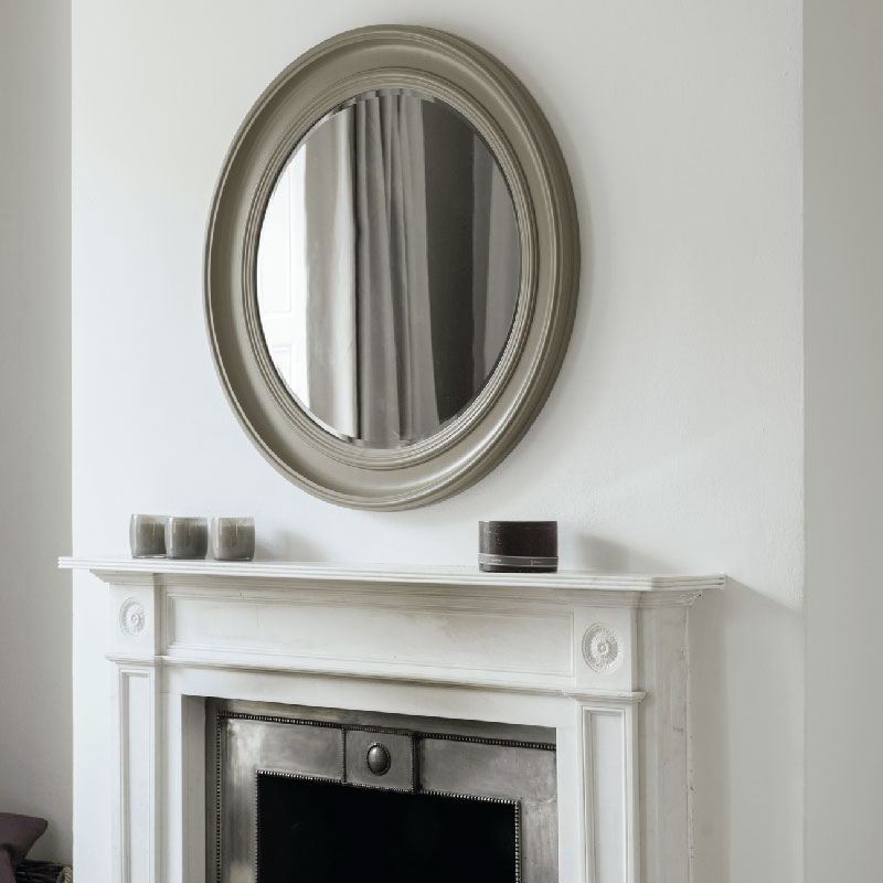 Buckingham Round Mirror, D100cm, Off White-0