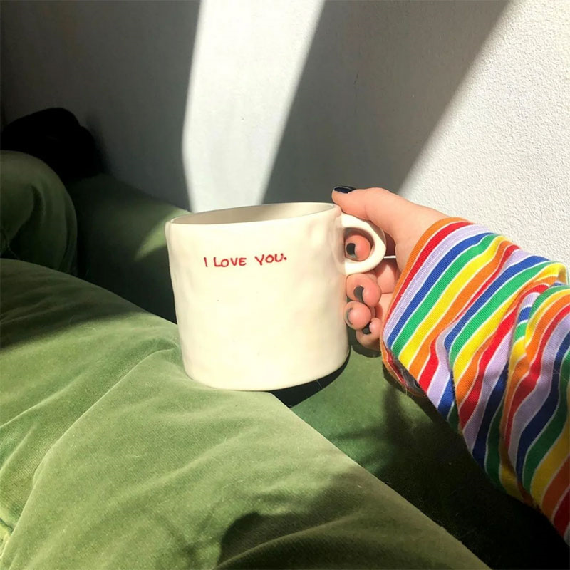 I Love You Mug, 500ml, Red-0