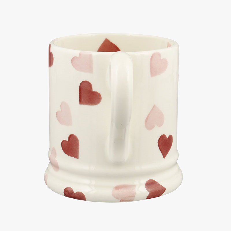 Pink Hearts Mug, 300ml, Cream-2