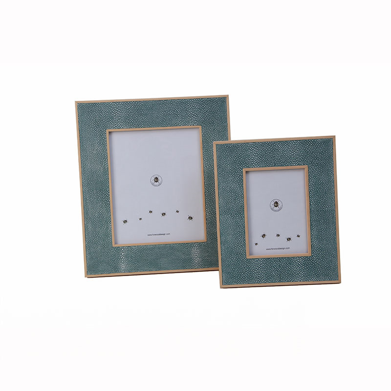 Classic Photo  Frame, 10 x 8", Teal Shagreen-3