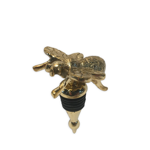 Bee Bottle Stop, H9 X W5 X D5cm, Brass-2