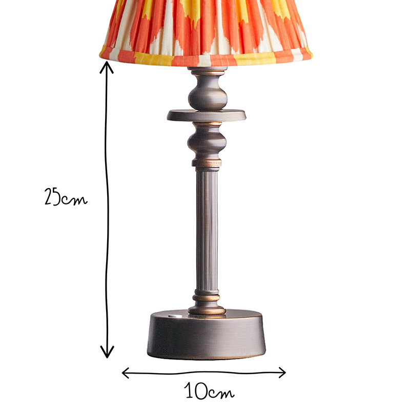 Phileas Rechargeable Table Lamp Base Only, H25cm x W10cm, Antique Bronze-2