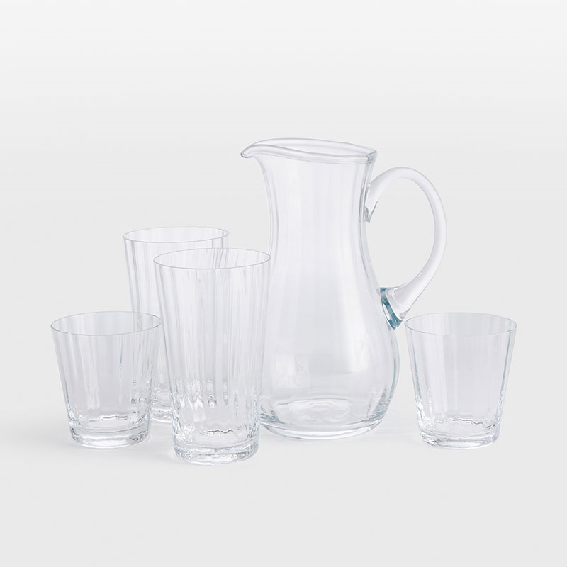 Pembroke Set of 4 High Ball Glasses, 600ml, Clear-3