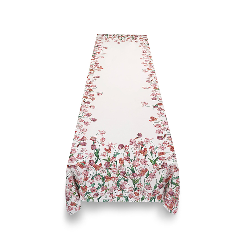 Tulip Tablecloth, L165 x W380cm, Pink-1