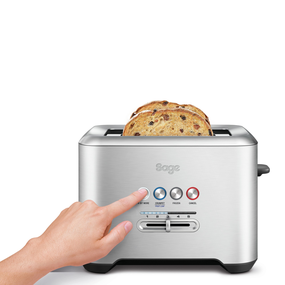 The Bit More 2 slice toaster, stainless steel-2