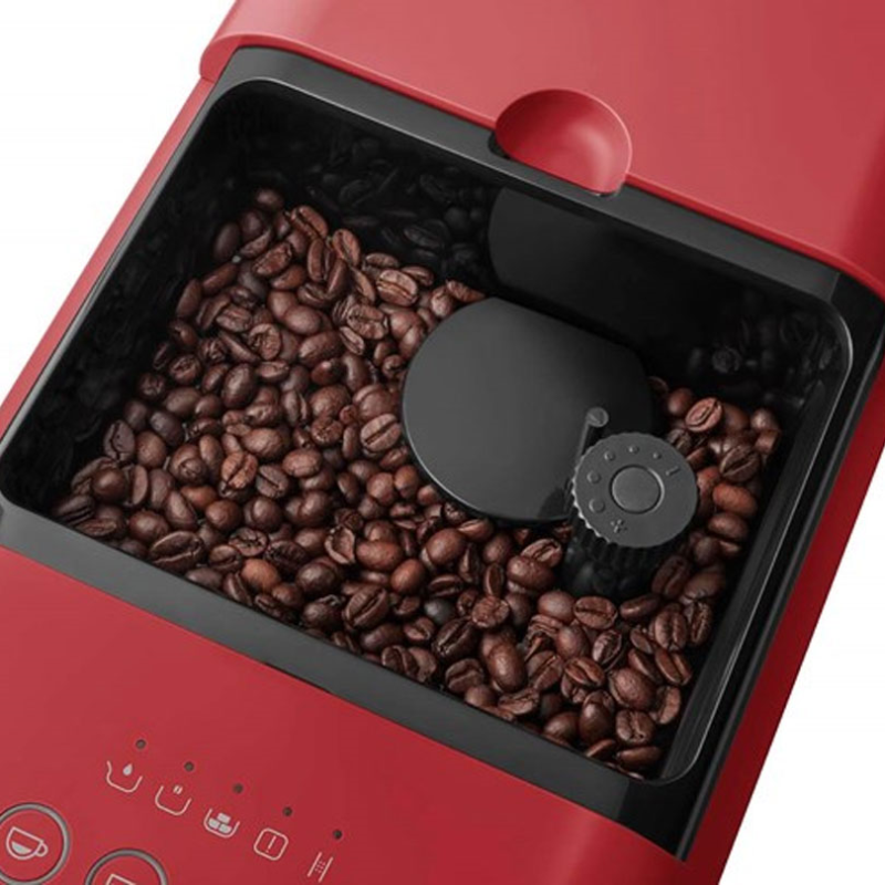 Bean to Cup Coffee Machine, 1.4L, Matt Red-4