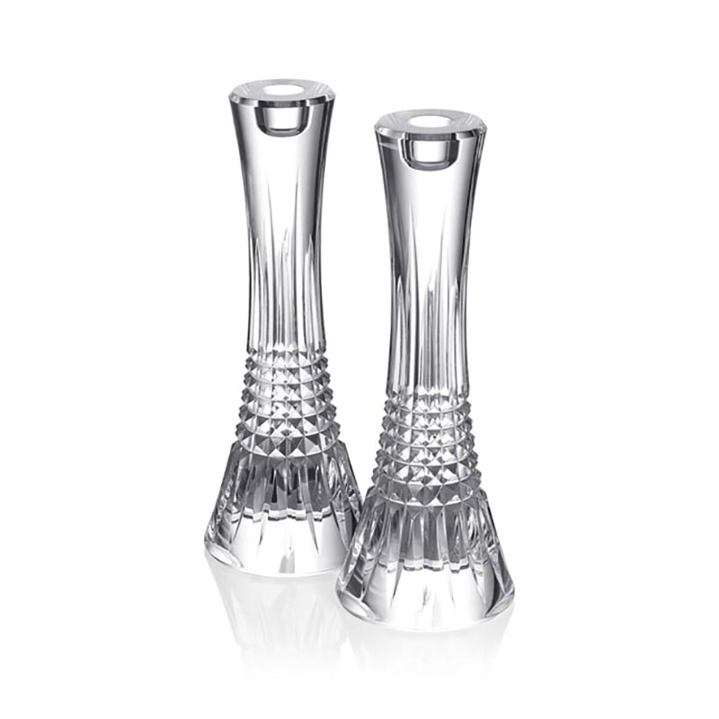 Lismore Diamond Set of 2 Candlesticks, 25cm, Clear-3