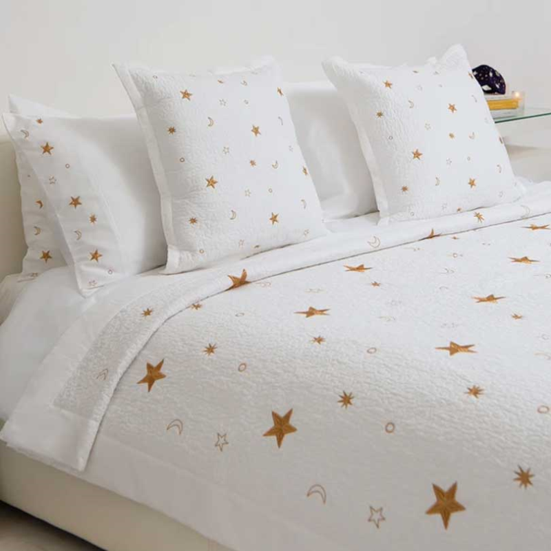 Constellations Quilt, White-0