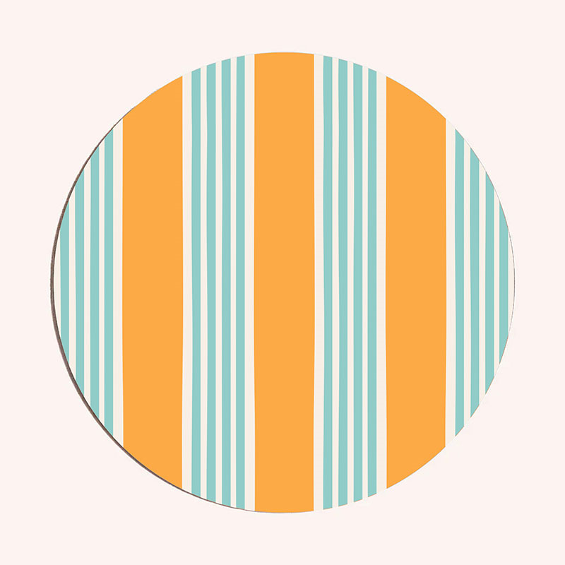 Amalfi Stripes Set of 6 Placemats, D29cm, Multi-6