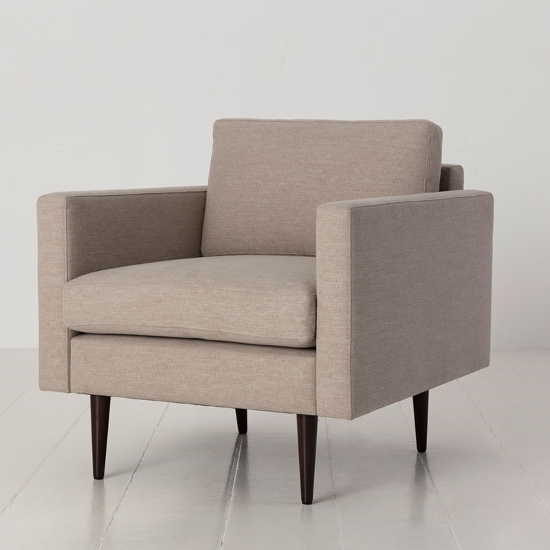 Model 01 Linen Armchair, Pumice-3