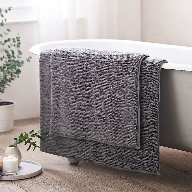 Ile De Re Bath Mat, 50 x 80cm, Slate-0