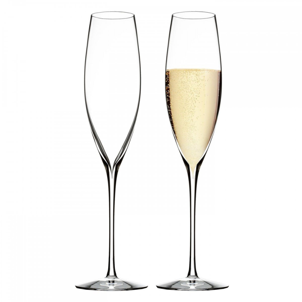 Elegance Collection Pair of champagne flutes, classic, Clear-0