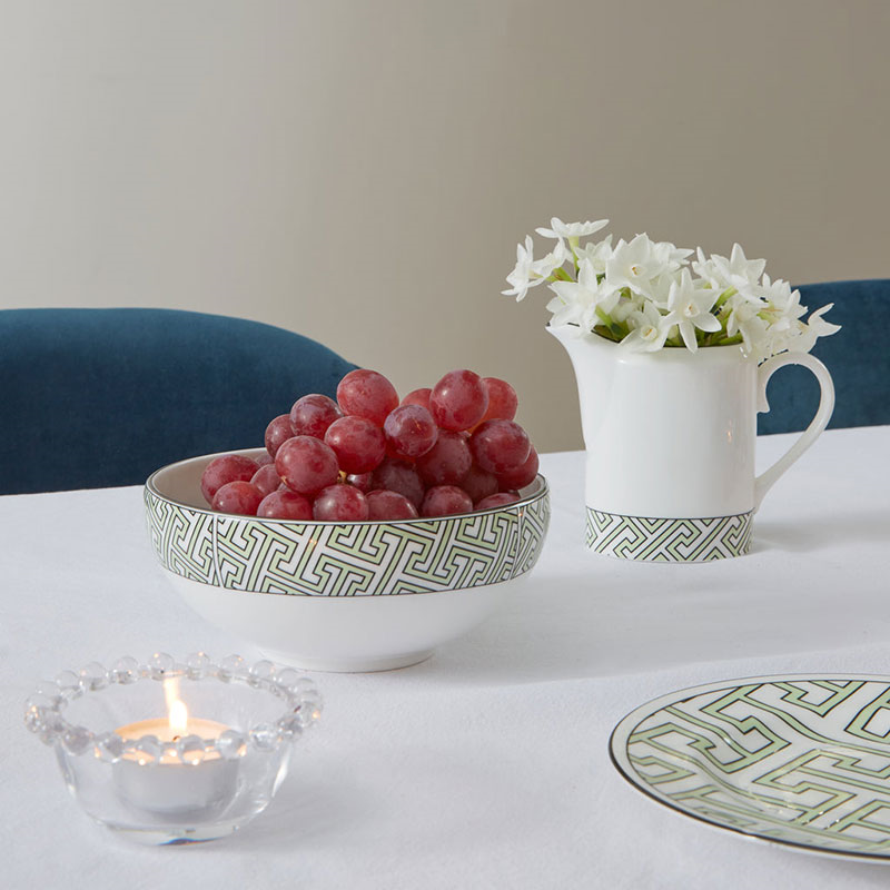 Maze Breakfast Bowl, D15cm, Apple Green-1