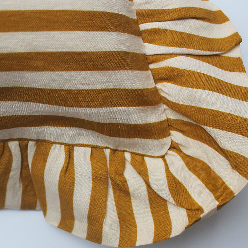 Candy Stripe Cushion Cover, 45 x 45 cm, Ochre-1