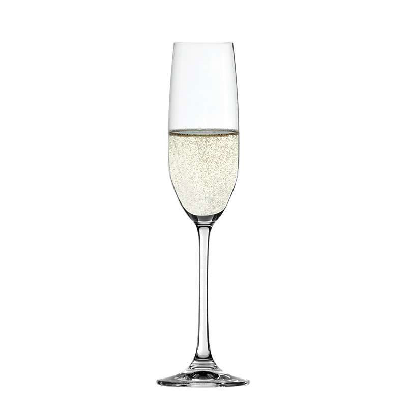 Salute Set of 4 Champagne Flutes, 210ml, Clear-1