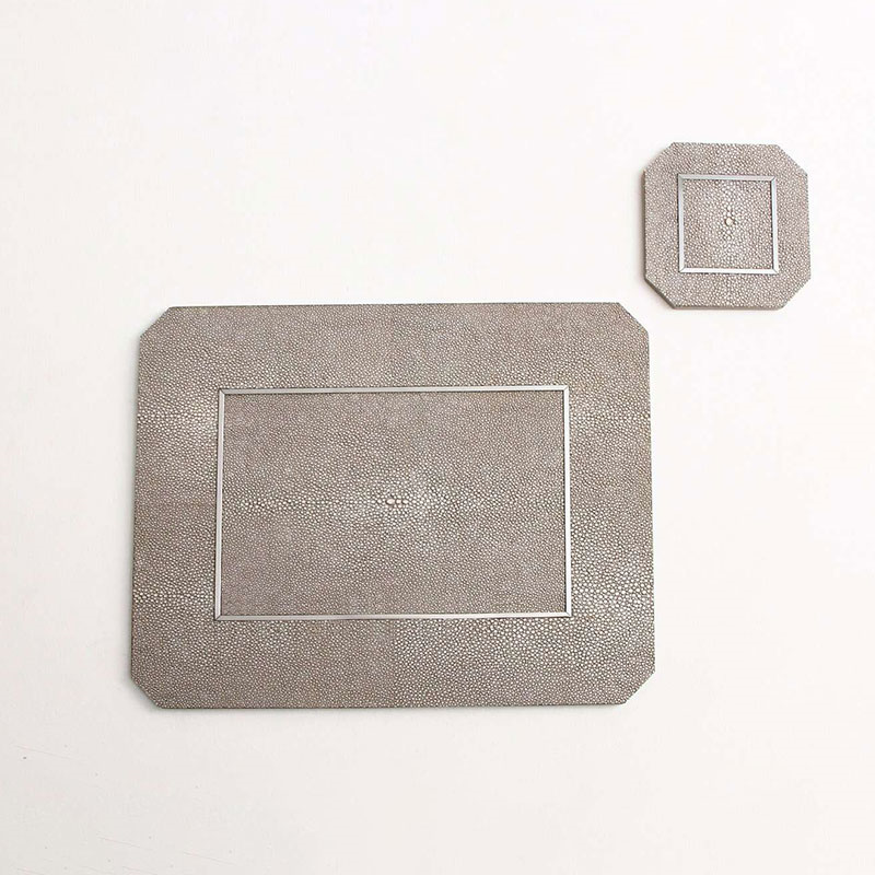 Otis Set of 4 Placemats, 20 x 30cm, Barley Shagreen-1