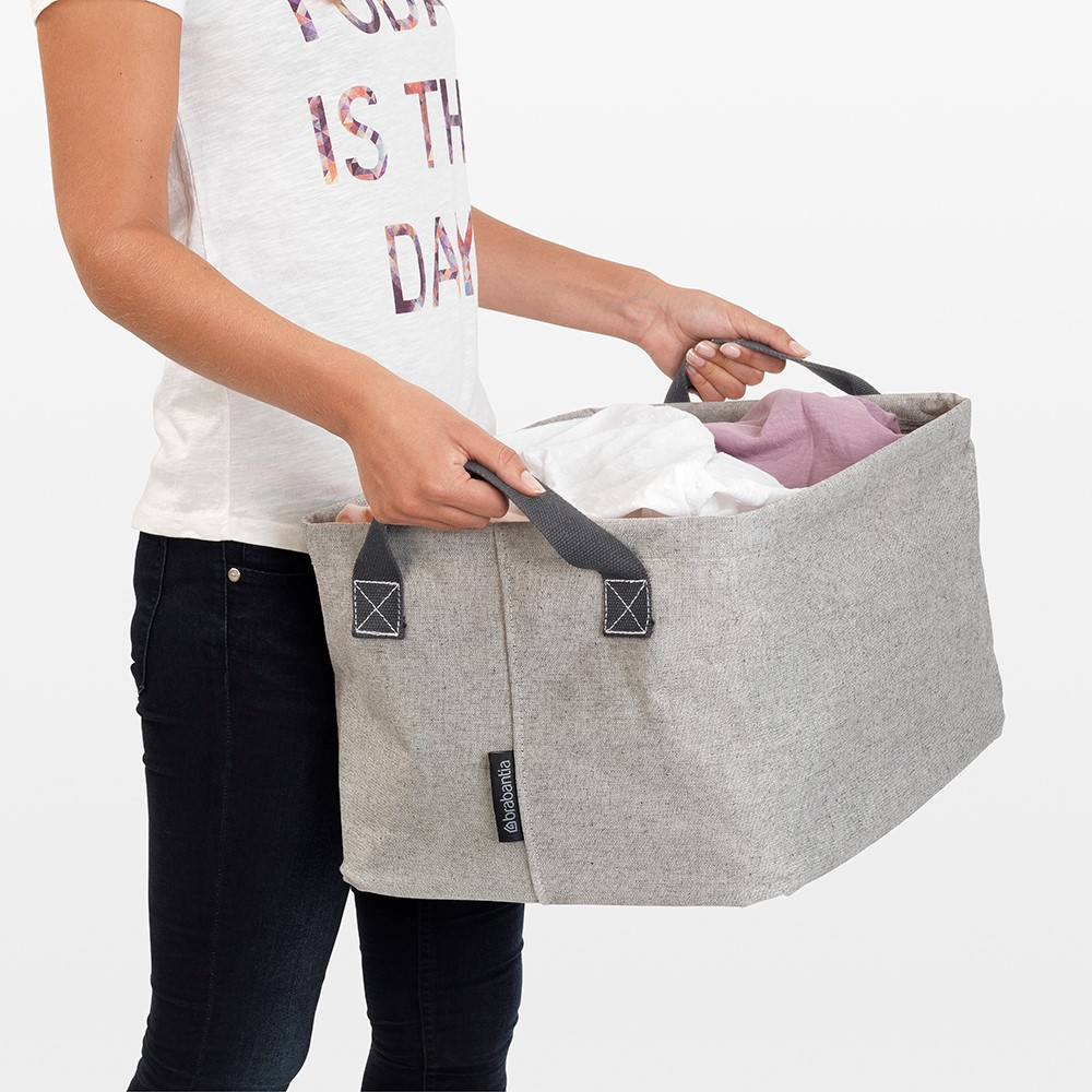 Laundry Basket, Foldable, Grey-2