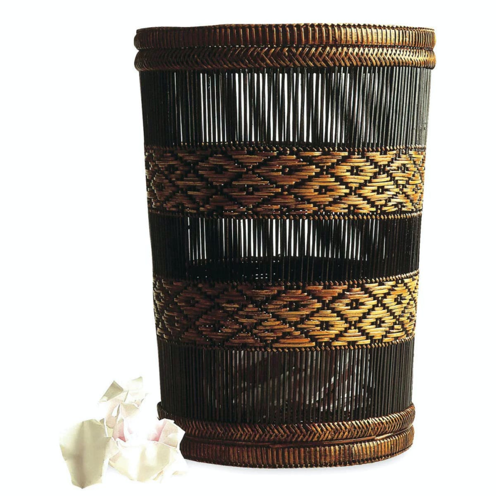 Rattan- Mandalay Waste paper basket, 25 x 35cm, Brown-1