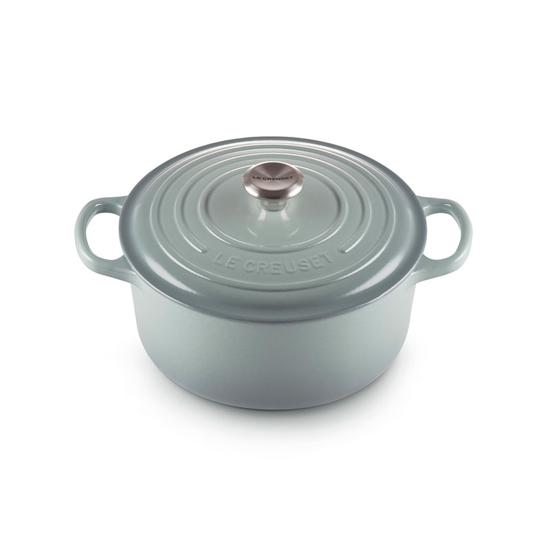 Cast Iron Round Casserole, 22cm, Sea Salt-0