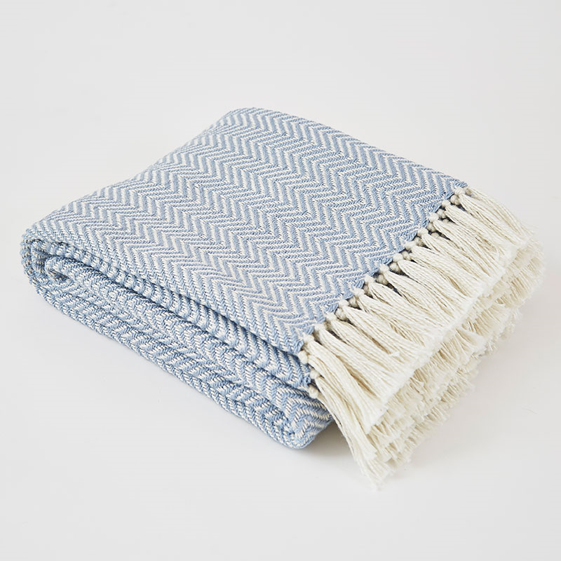 Herringbone Blanket, 250cm x 130cm, Lavender-1