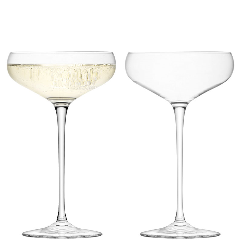 Wine Champagner Saucers Set of 2, 300ml, Clear-0