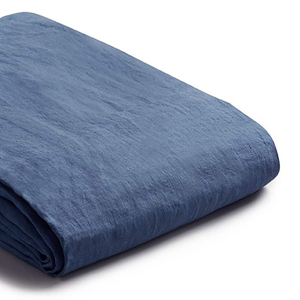 Blueberry Linen Duvet Cover, Double-3