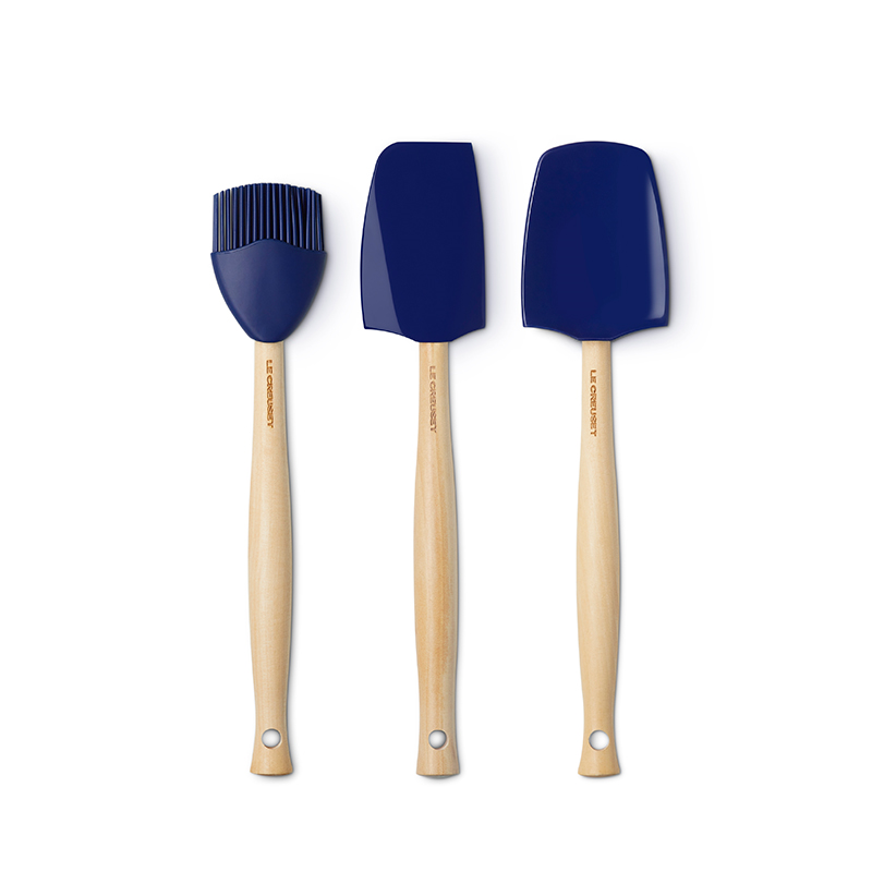 Silicone Utensil Tools, Set of 3, Azure-0