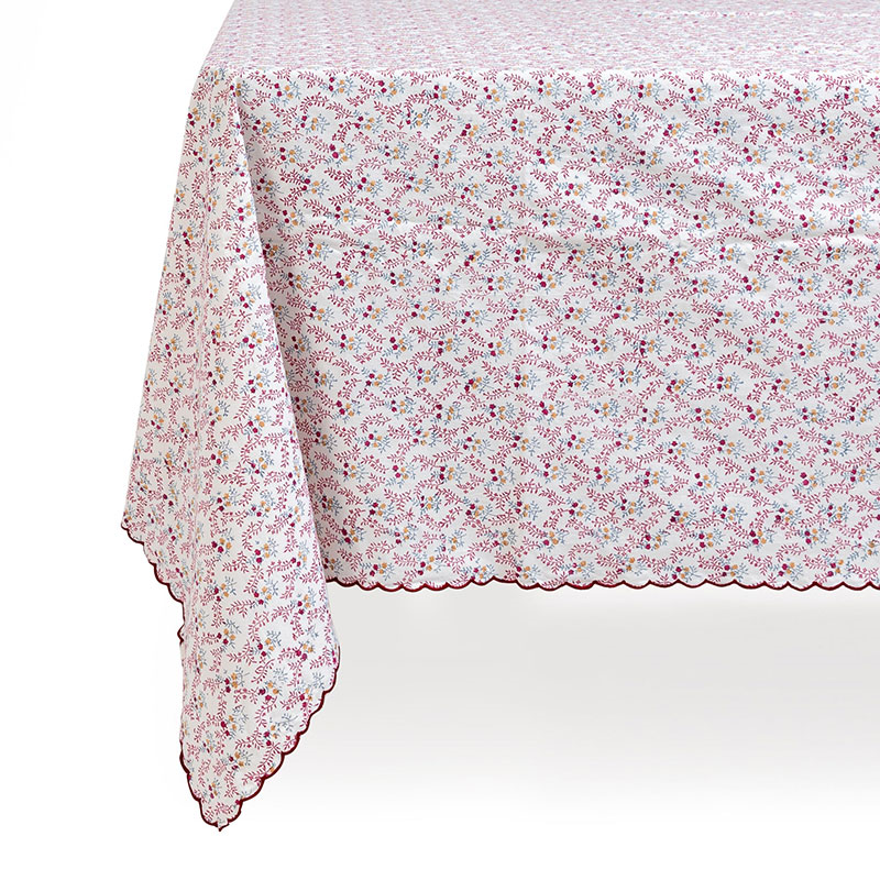 Little Flowers Tablecloth, 180 x 270cm, Pink-1